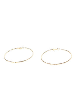 Gold Textured Hoop Earrings
