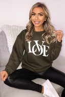 Khaki LOVE Sweatshirt