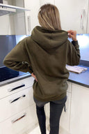 Khaki Metallic Vogue Oversized Hoodie