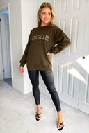 Khaki Metallic Vogue Sweatshirt