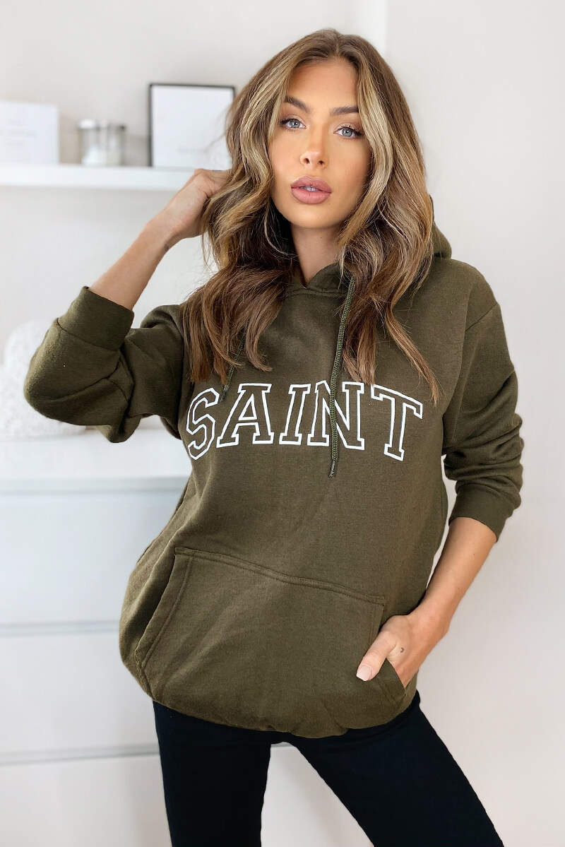 Saints olive 2025 green hoodie