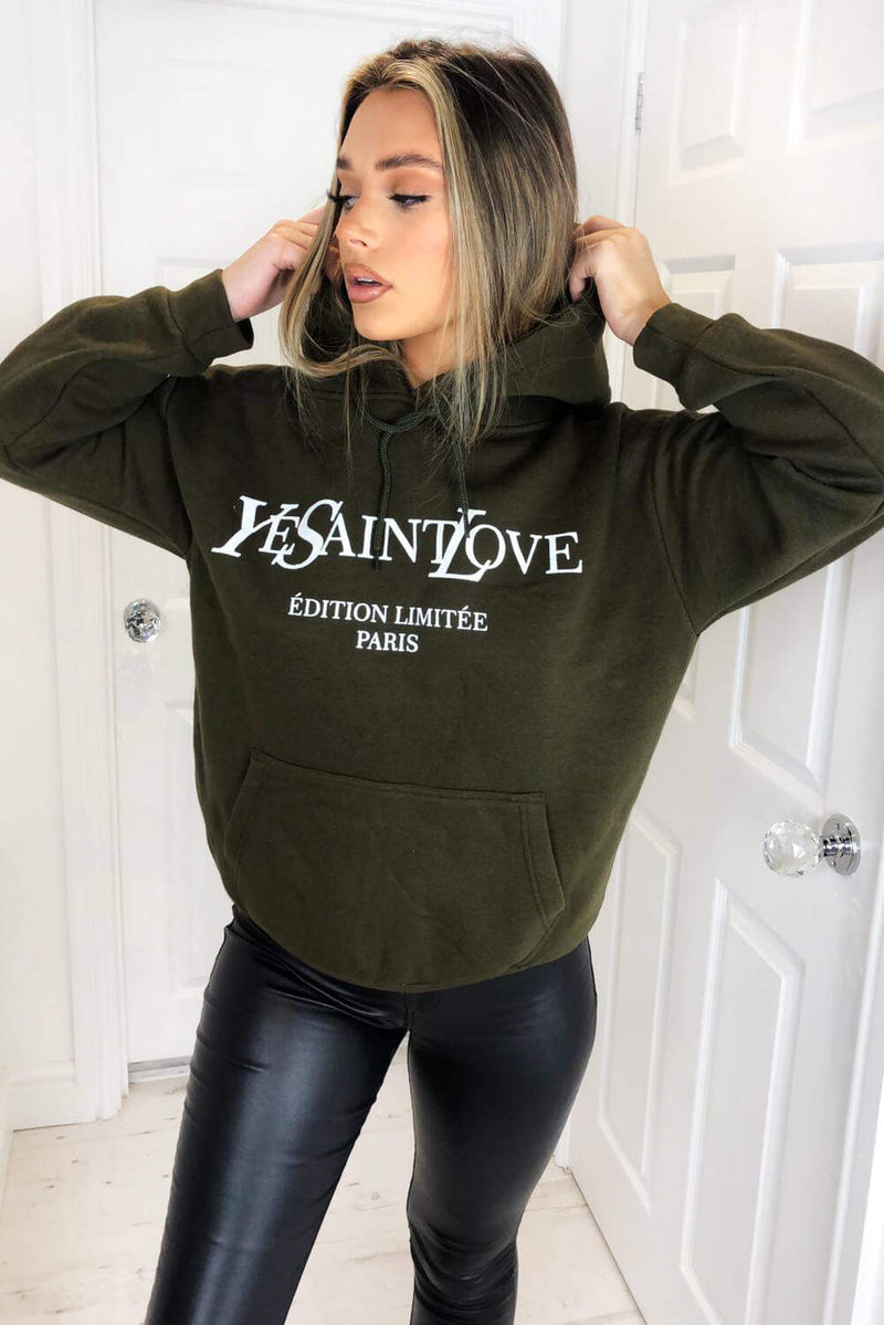 Khaki YSLOVE Oversized Hoodie