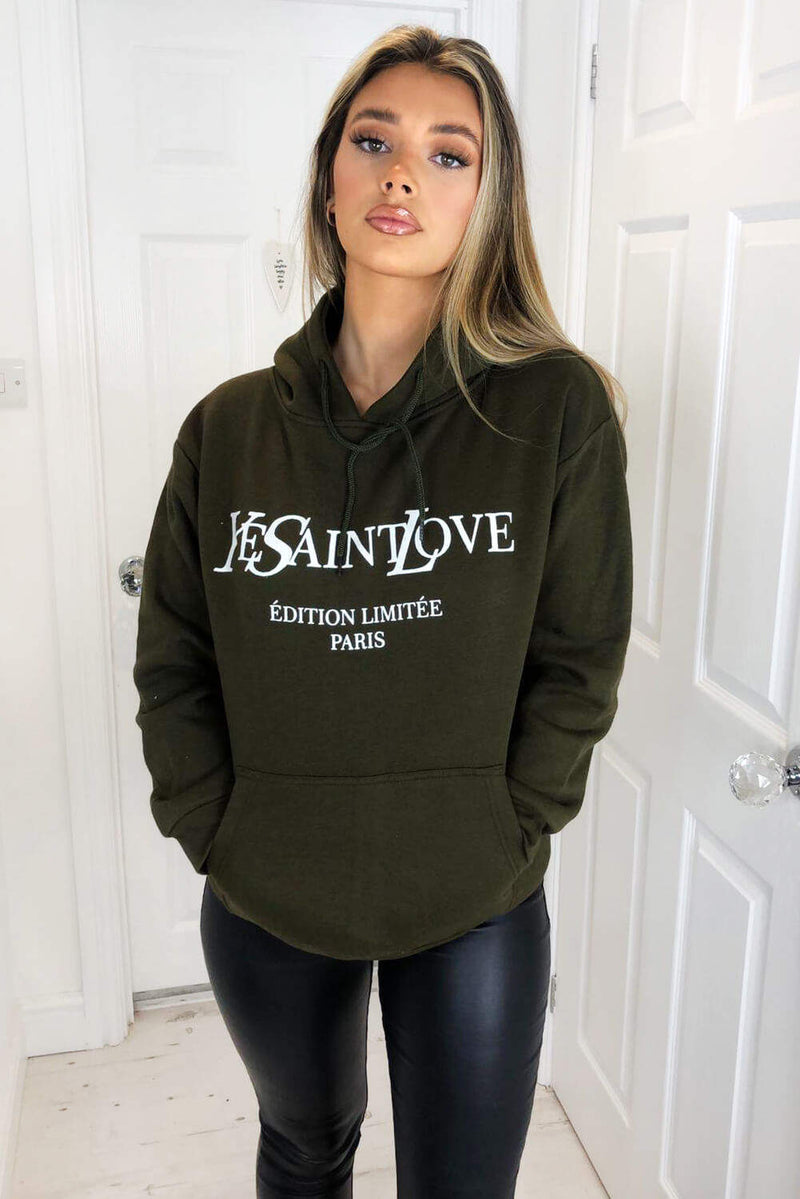 Khaki YSLOVE Oversized Hoodie