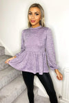 Lavender Peplum Top