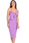 Lilac Frill Front Bodycon Dress