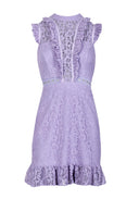 Lilac Lace Frill Detail Dress