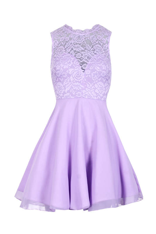 Lilac Lace Top Skater Dress AX Paris US Lilac Lace Top Skater Dress AX Paris US