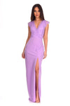 Lilac Lace Wrap Over Maxi Dress