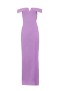 Lilac Off The Shoulder Maxi Dress