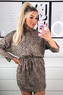 Multi Animal Print Shirt Dress