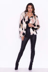 Multi Colour Faux Fur Coat