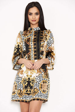 Multi Printed Frill Day Dress