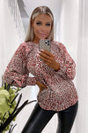 Multi Printed High Neck Wide Sleeve Top