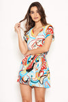 Multi Printed Wrap Playsuit