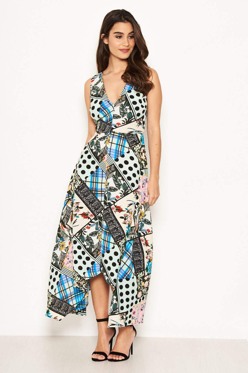 Multi V Neck Maxi Dress