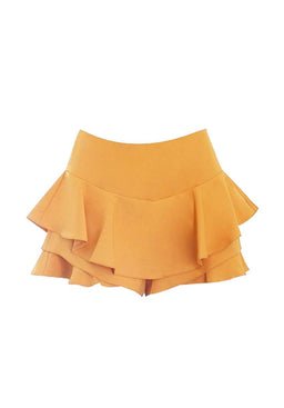 Mustard Frill Skort Shorts