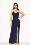 Navy Maxi Dress With Crochet Front