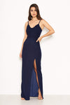 Navy Maxi Dress With Crochet Front