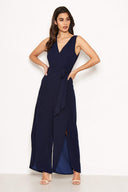 Navy Split Leg Jumpsuit