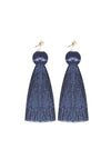 Navy Tassel Dimonte Pearl Stud Earrings