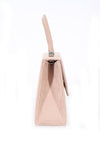 Nude Box Bag with Structured Strap