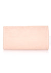 Nude Suede Clutch with Gold Detail