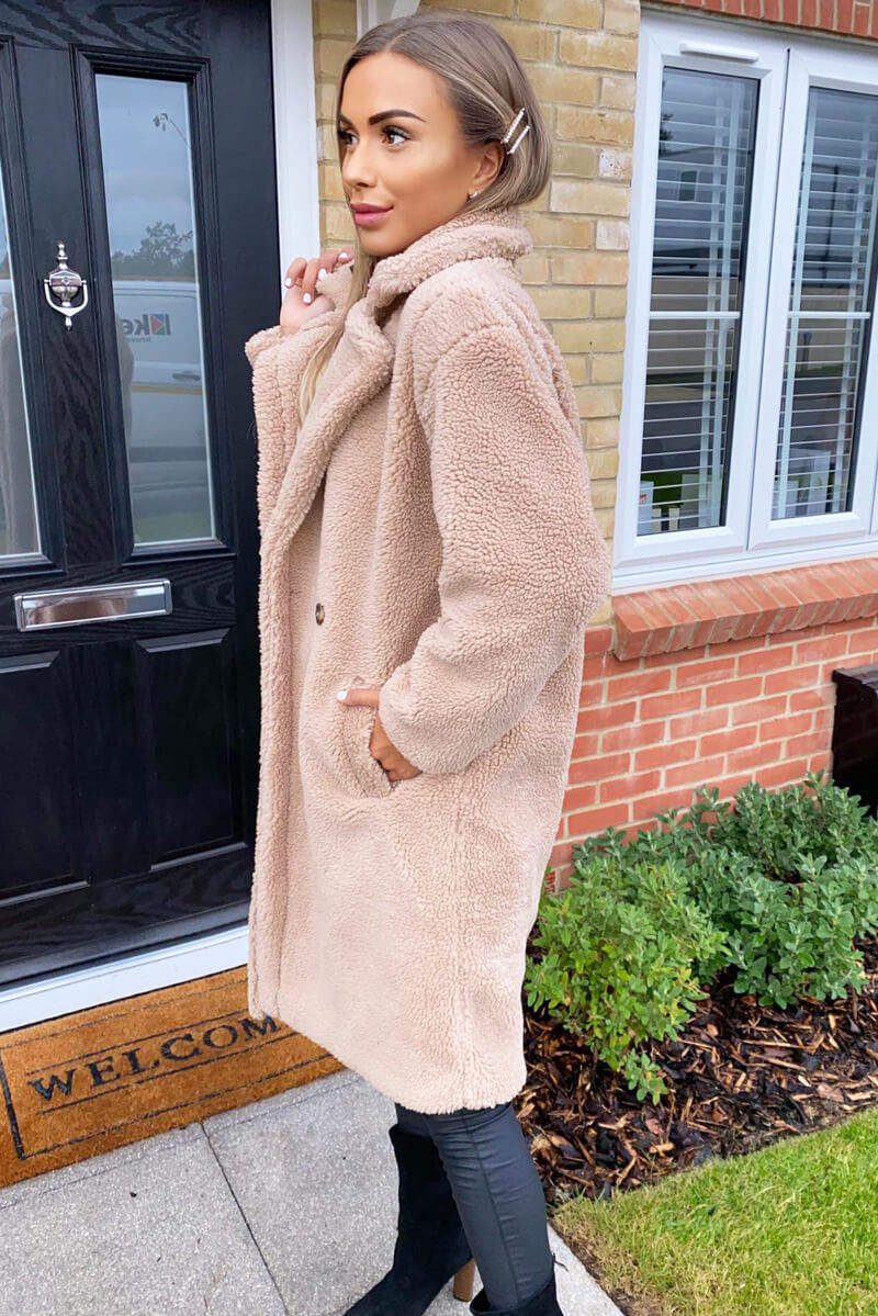 Oatmeal Faux Fur Teddy Coat