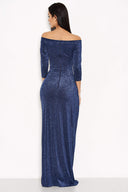 Off The Shoulder Sparkle Maxi Dress