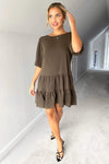 Olive Frill Swing Dress