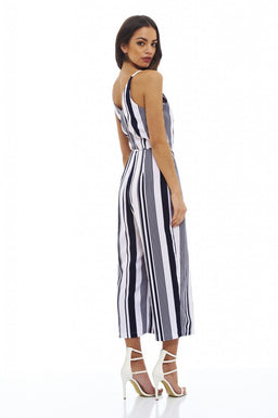 Striped Culotte Jumpsuit
