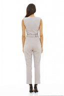 Belted Sleeveless Jumpsuit