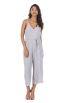 Silver Spaghetti Strap Jumpsuit