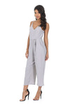 Silver Spaghetti Strap Jumpsuit