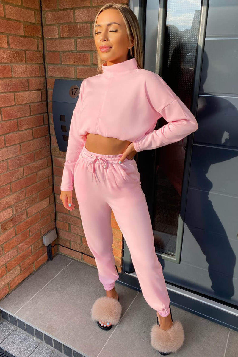Pink Soft High Neck Lounge Suit