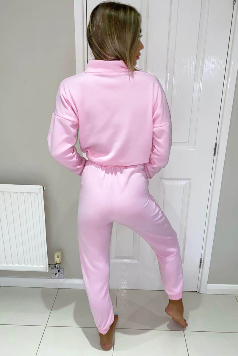 Pink Soft High Neck Lounge Suit
