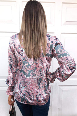 Paisley Printed High Neck Top