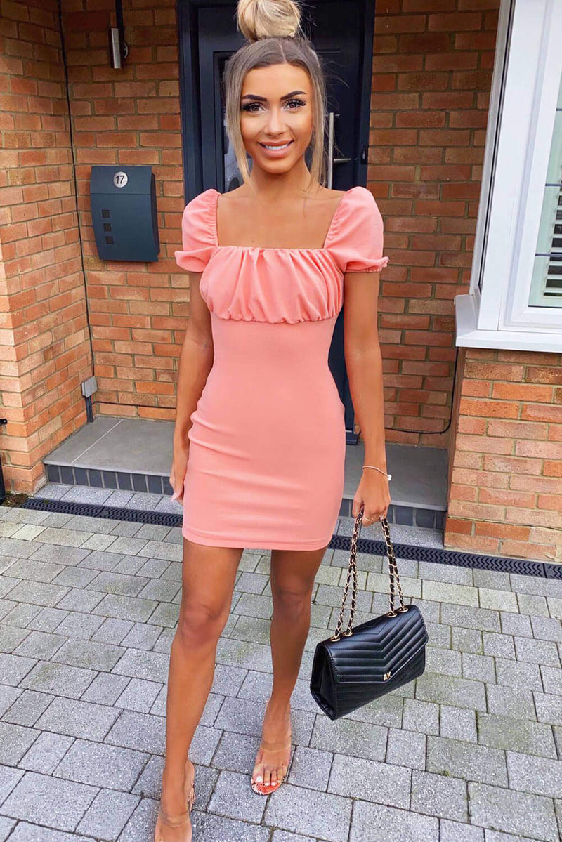 bodycon peach dress Lulus | Peach Pink Sequin Beaded Bodycon Mini Dress | Womens | X-Large (Available in L)