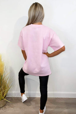 Pink Butterfly Printed Tee