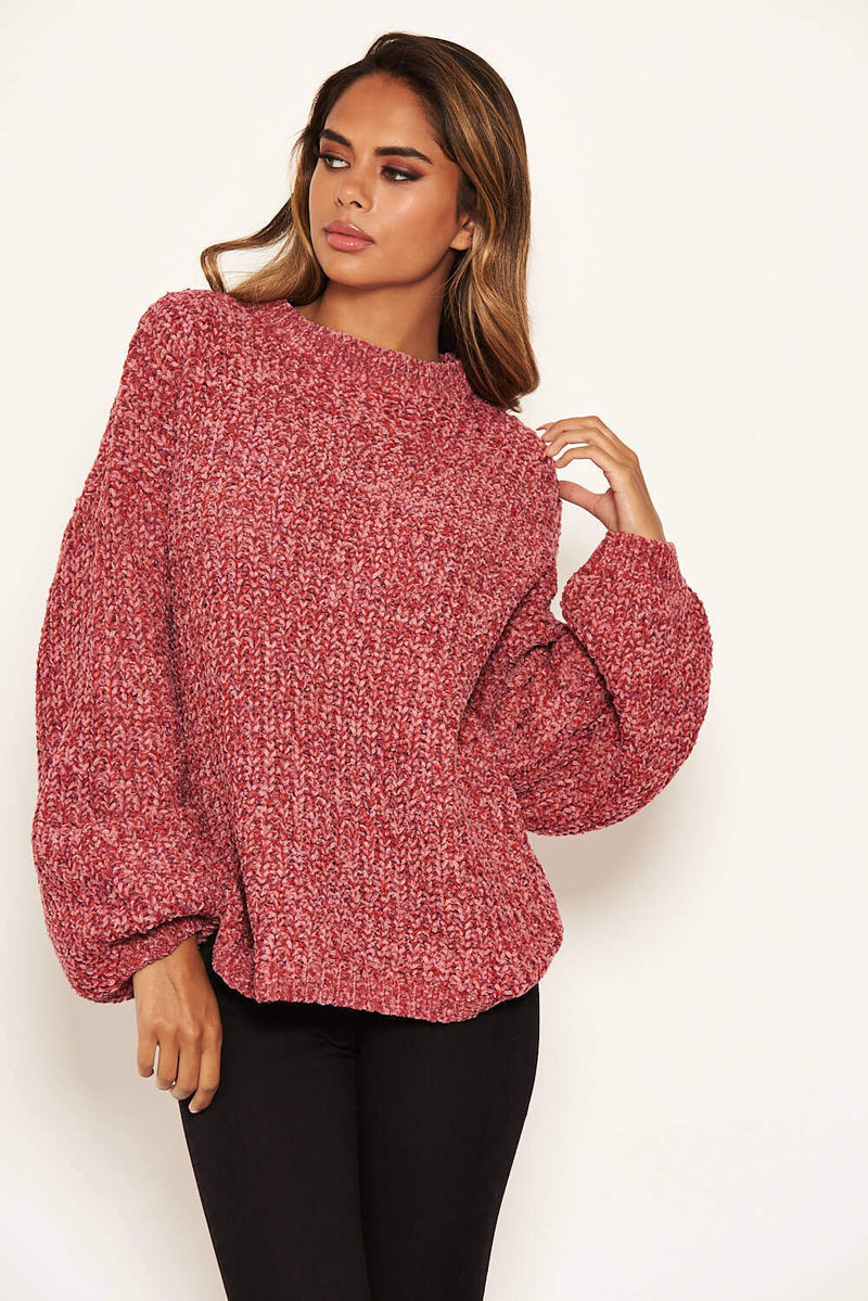 Pink Chenille Mix Blend Jumper