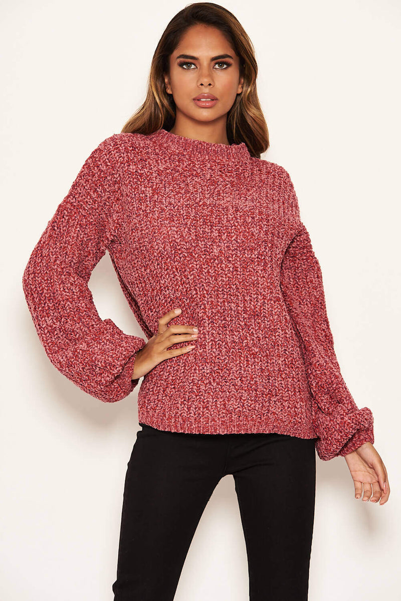 Pink Chenille Mix Blend Jumper