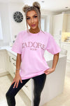 Pink Jadore Oversized Tee