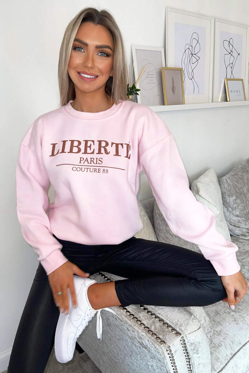 Pink Liberte Printed Sweatshirt