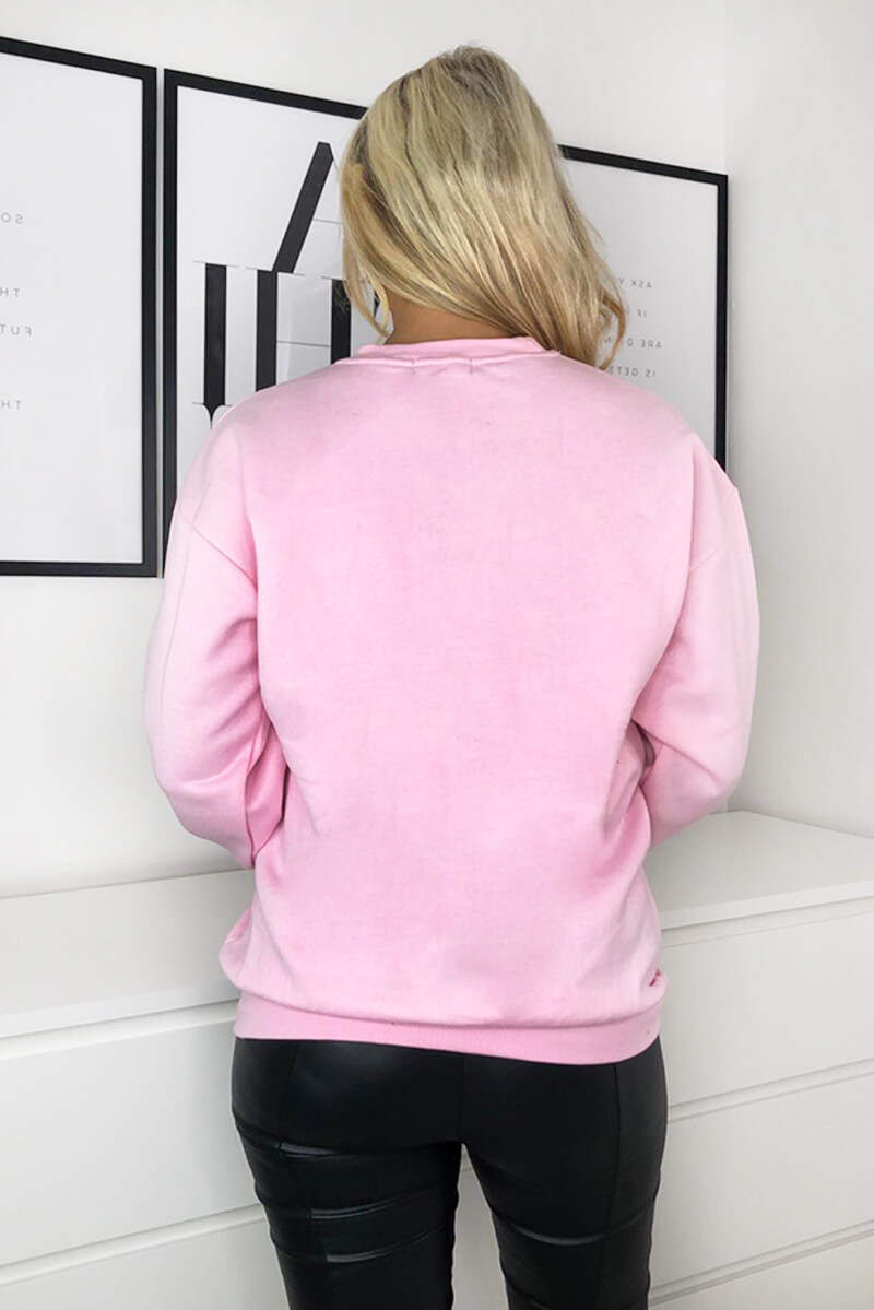 Pink Oversized Sweatshirt