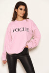 Pink Printed Sweatshirt