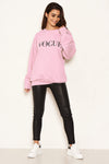 Pink Printed Sweatshirt