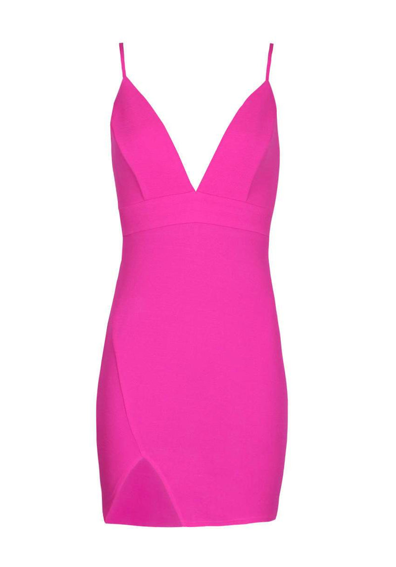 Pink Sweetheart Neckline Mini Dress