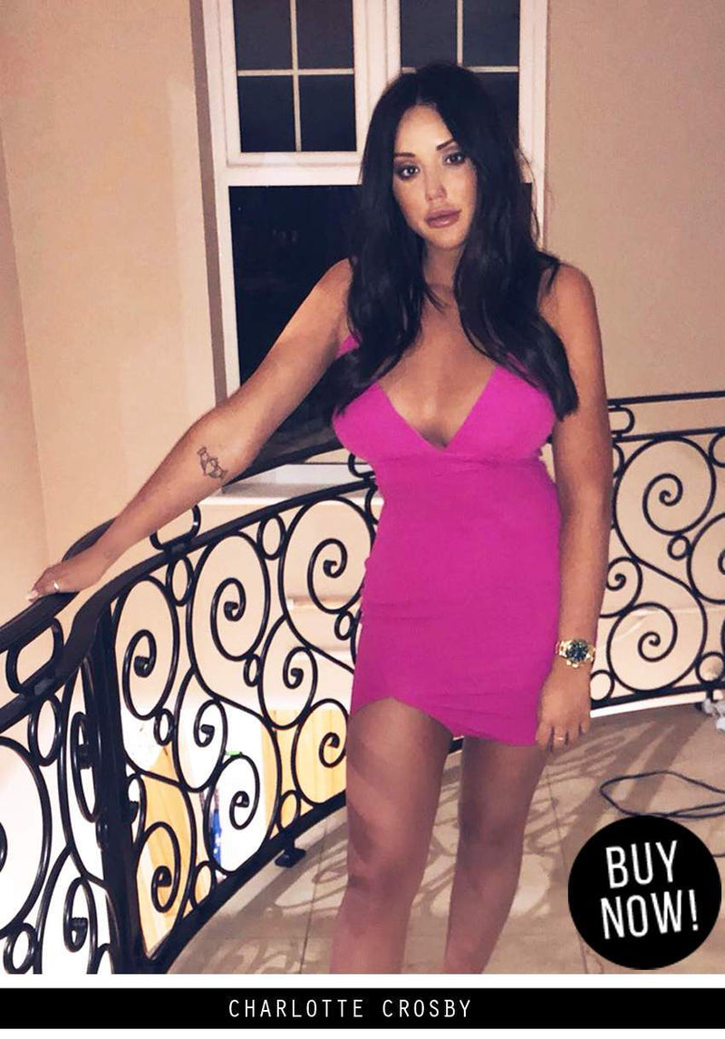 Pink Sweetheart Neckline Mini Dress