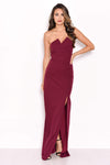 Plum Notch Front Maxi Dress