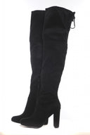 Faux Suede  Knee  High  Heeled Boots