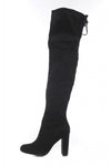 Faux Suede  Knee  High  Heeled Boots